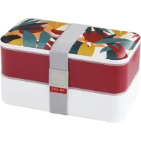 Easy life Lunch Box Rouge 2 Compartiments 2x60cl + Couverts