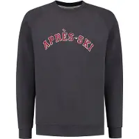 Shiwi Sweat-shirt 'Apres Ski' gris foncé / rouge / blanc