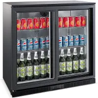 CombiSteel Réfrigérateur de bar à 2 portes et 4 étagères, 208 litres