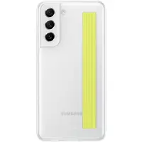 Samsung Galaxy S21 FE Slim Strap Back Cover Blanc