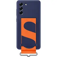 Samsung Original Coque en silicone Ring pour Galaxy S21 FE - Bleu foncé