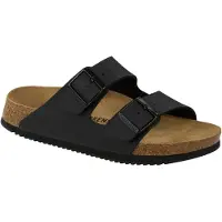 Birkenstock Unisexe, Sandales, Arizona SL Birko-Flor normal, Noir, (37)