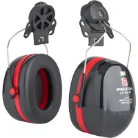 3M Casque Antibruit PELTOR Optime III H540P3-413-SV Avec Attaches Pour Casque - Noir/Rouge -
