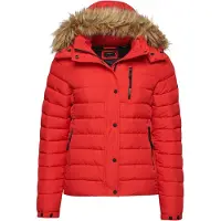 Superdry Classic Faux Fur Fuji Jacket Rouge S Femme