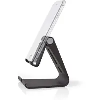 Nedis Support pour smartphone/tablette Modes réglables Utilisation au bureau/à la maison Pour regarder, Support pour smartphone, Noir