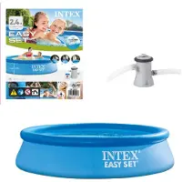 Intex Easy Set Round Inflatable Swimming Pool With Filter Pump 244x61cm Bleu 244 x 61 cm