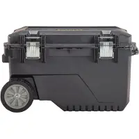 Stanley FATMAX Mobile Werkzeugbox 90 Liter, Werkzeugkasten, Polypropylen, Schwarz, 90 l, Scharnier, 748 mm
