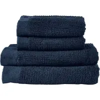 Zone Set de serviettes éponge Classic Dark Blue 50 x 100 cm, 70 x 140 cm (50 x 100 cm, 70 x 140 cm)