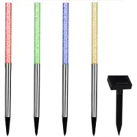 Monzana 4 x Lampe solaire LED colorée lumière jardin éclairage