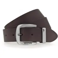 Mustang Ceinture brun foncé / argent