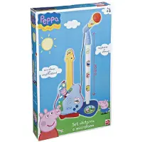 Reig Musicales Peppa Pig Standing Guitar And With 30 Adjustable Height 60x30x17 Cm Microphone Clair