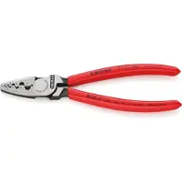 Knipex Pince à sertir pour embouts de câble polie gainées en plastique 180 mm - 97 71 180 SB