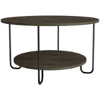 Decortie Corro Table basse contemporaine Café foncé polyvalent, 80 x 80 x 45 cm