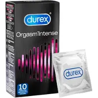 Durex Préservatifs Orgasm' Intense - 10 Préservatifs Extra Lubrifiés Stimulants et Texturés 10 pc(s) Concentré