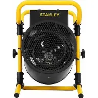 Stanley Chauffage électrique à air STN5000RN – 5 000 W, courant triphasé 400 V – Radiateur soufflant industriel pour ateliers et chantiers – Noir/Jaune