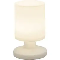 RL LIVE YOUR LIGHT Leuchten - Lampe de table design d'extérieur blanche rechargeable incl. LED IP44 - Joaquin I éclairage extérieur - plastique rond - I (non interchangeable) LED
