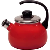 Kruger Bouilloire à flûte "Rome" Ø 18 cm, Bouilloire électrique, Rouge, Gris