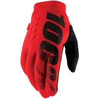 100% Brisker Off-road Gloves Rouge M / Short Homme