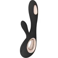 LELO Soraya Wave - vibromasseur rabbit, mouvement va-et-vient - silicone noir