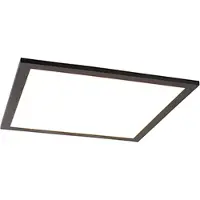 QAZQA Plafonnier noir 40 cm avec LED et télécommande - Live