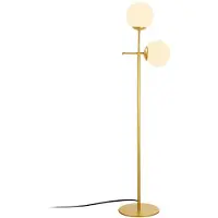 Opviq , lampadaire haut de gamme, structure en métal, doré, hauteur 174 cm, 34 x 15 cm, 2 x E27 max. 40 W, IP20, design moderne pour la maison et l'hôtellerie, ambiance élégante.