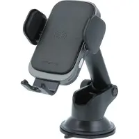 Sourcing Car Holder with Wireless Charger 15W, S-Grip W2-HK3, with USB/USB-C Cable, noir, blister, Support pour smartphone, Noir