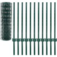 vidaXL Clôture métallique acier 20 x 0,8 m vert