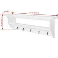 vidaXL Porte-manteau PFDM blanc style baroque