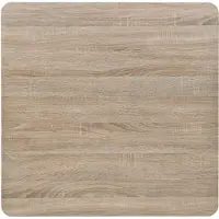 vidaXL Table de bistrot MDF et acier Carré 80x80x75 cm aspect chêne