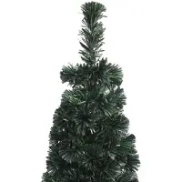 vidaXL Arbre de Noël artificiel mince et support 120 cm fibre optique