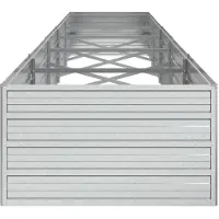 vidaXL -Pflanzer erhöht 400 x 80 x 45 cm galvanisé Stahl Silber