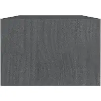 vidaXL Table basse Gris 110x50x34 cm Pin massif