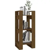 vidaXL Bibliothèque/Cloison Marron miel 41x35x91 cm Bois massif
