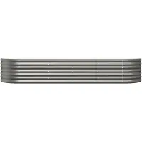 vidaXL Lit surélevé de jardin Acier galvanisé 224x80x36 cm gris