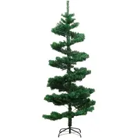 vidaXL Arbre de Noël hélicoïdal pré-éclairé et support vert 180 cm PVC