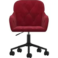 vidaXL Chaise de bureau pivotante vin rouge velours