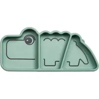 Done by Deer Assiette - 3 Rum - Stick & Stay - Croco - Vert - - UneTaille - Assiette