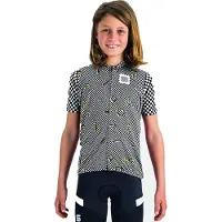 Sportful Checkmate Short Sleeve Jersey Bleu 12 Years Enfants