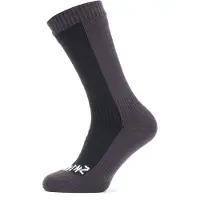 Sealskinz Waterproof Cold Weather Mid Length Sock Black/Grey S