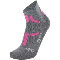 UYN Chaussettes de Randonnée UYN Femme Trekking 2In Low Cut Mid Grey Pink-Taille 41 - 42