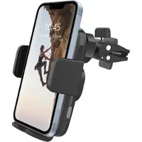 Accezz Support téléphone voiture - Chargeur sans fil - Grille de ventilation - Noir