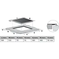 Candy CI642CTT Table de cuisson à induction Noir - 4 foyers