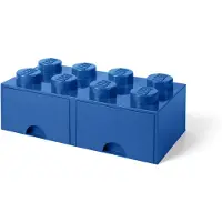 LEGO Brique 8 tenons avec tiroirs - bleu
