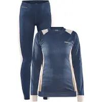 Craft CORE Dry Baselayer W bleu foncé et rose 1909706-698718 L ; Ensemble bleu