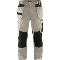 Blakläder Pantalon de travail artisan - 1555 - Beige / Noir - 42 - Jambes courtes