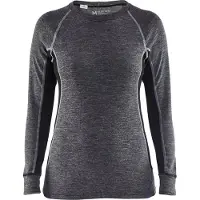Blakläder Femmes, T-shirt fonctionnel, Sous-chemise dame CHAUDgris / noir (L), Noir, Gris