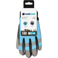 Cellfast Gants de jardinage - - 92-014 - Taille 10/XL - Polyester élastique - Cuir synthétique