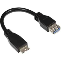 GOOD CONNECTIONS Câble adaptateur USB 3.0 OTG (On-the-go), Micro prise B sur prise A, noir, 0,1m, Good Connections (2711-OTG)