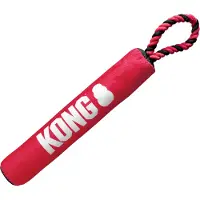 Kong Jouet Signature Stick avec corde environ L 30 x 5 cm de diamètre - Jouet pour chien