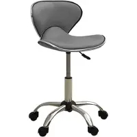 vidaXL Tabouret de salon et spa Gris Similicuir